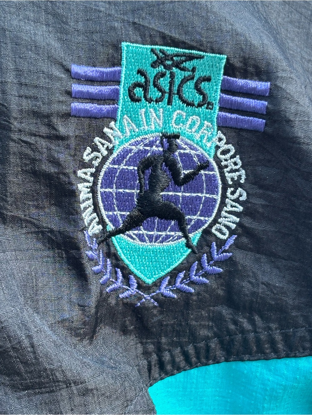 🌟 Vintage 90s ASICS Windbreaker Track Suit – New With Tag – Size Large 🌟 - Picture 2 of 15